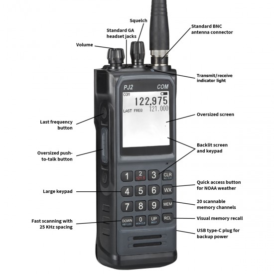 Портативна радіостанція PJ2 Handheld COM Radio купити в Києві, ціна в Україні